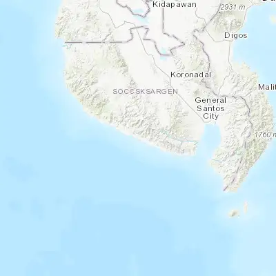 Map showing location of Kiamba (5.989440, 124.624170)