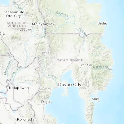 Map showing location of Kinamayan (7.499440, 125.673610)