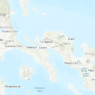 Map showing location of Kinatakutan (13.955000, 122.467800)