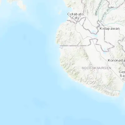 Map showing location of Kulaman (6.460010, 124.087670)