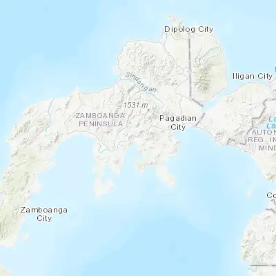 Map showing location of Kumalarang (7.747800, 123.144500)