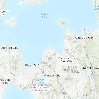 Map showing location of Lagindingan (8.574720, 124.442220)