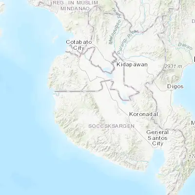 Map showing location of Laguilayan (6.672130, 124.524910)