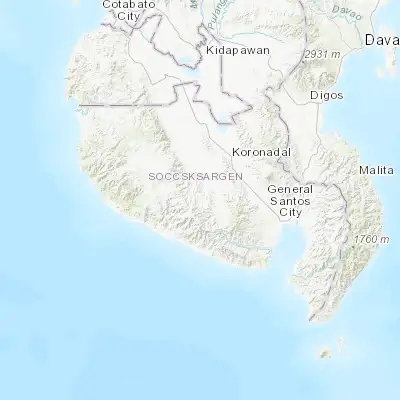 Map showing location of Lake Sebu (6.224820, 124.710420)