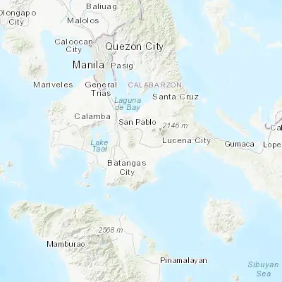 Map showing location of Lalig (13.982550, 121.326470)