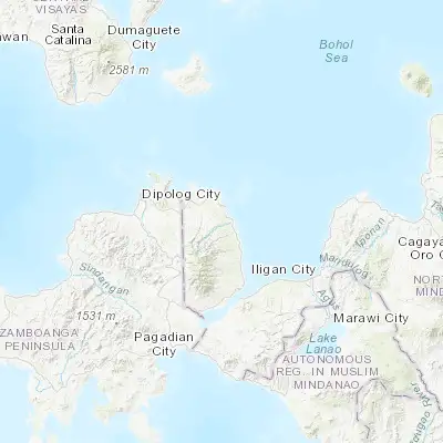 Map showing location of Langcangan (8.479440, 123.755830)