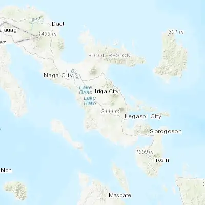 Map showing location of Lanigay (13.316670, 123.500000)