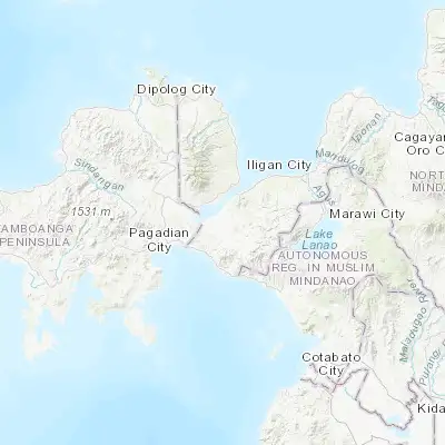 Map showing location of Lanipao (7.955280, 123.776670)