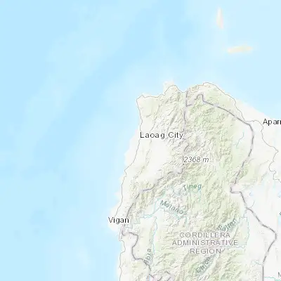 Map showing location of Laoag (18.197800, 120.595700)