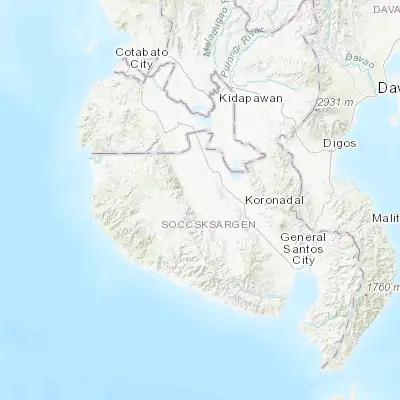 Map showing location of Lapuz (6.494160, 124.630540)