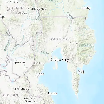 Map showing location of Lasang (7.266940, 125.665000)