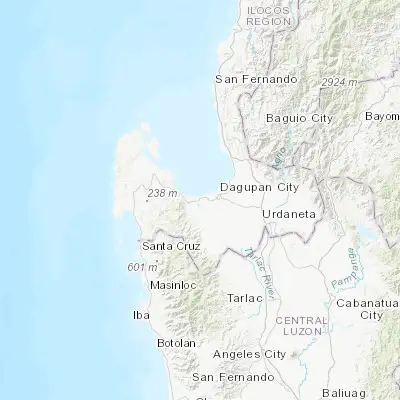 Map showing location of Lingayen (16.021820, 120.231940)