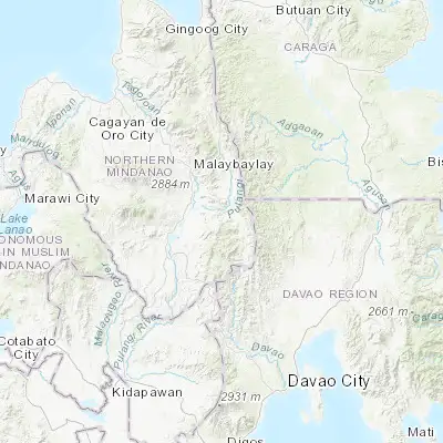 Map showing location of Little Baguio (7.893890, 125.276390)