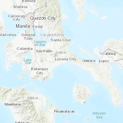 Map showing location of Lucena (13.931390, 121.617220)