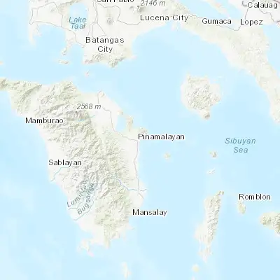 Map showing location of Lumangbayan (13.048300, 121.498720)