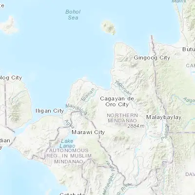 Map showing location of Lumbia (8.395830, 124.593890)