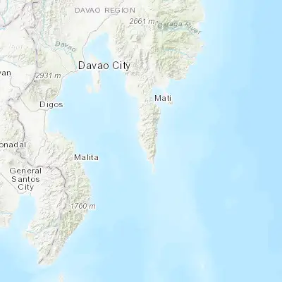 Map showing location of Luzon (6.519040, 126.094080)