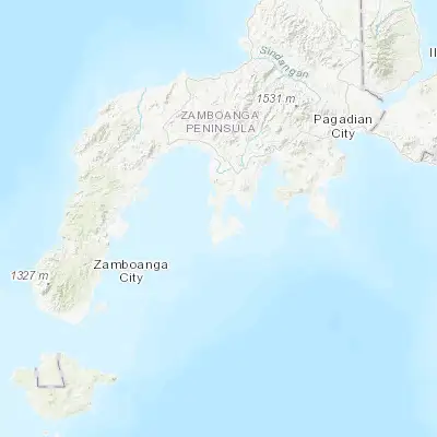 Map showing location of Mabuhay (7.417780, 122.836670)