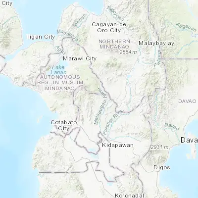 Map showing location of Malinao (7.560290, 124.708390)