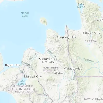 Map showing location of Malitbog (8.533890, 124.883060)