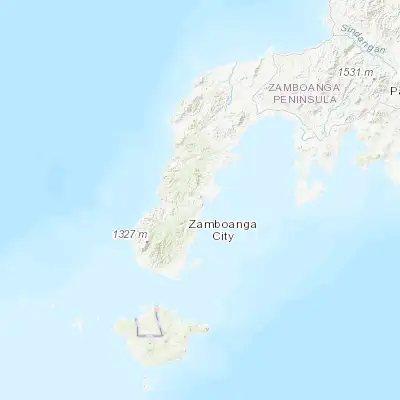 Map showing location of Mangusu (7.325560, 122.277500)
