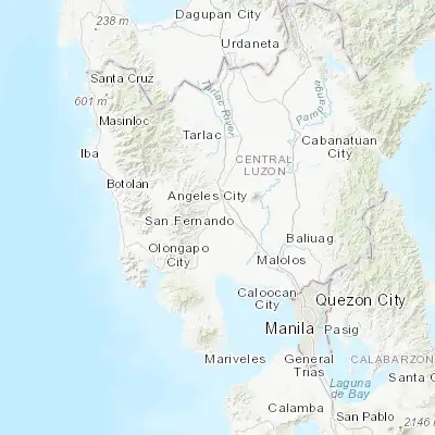 Map showing location of Manibaug Pasig (15.096210, 120.564450)