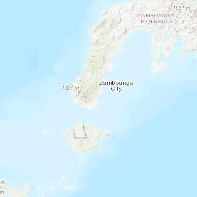 Map showing location of Manicahan (7.019440, 122.201110)