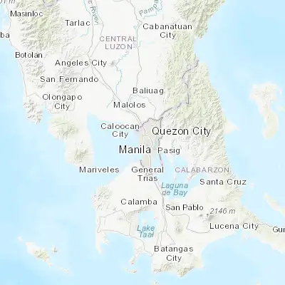 Map showing location of Manila (14.604200, 120.982200)