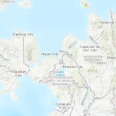 Map showing location of Mantampay (8.166670, 124.216670)