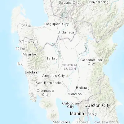 Map showing location of Mapalacsiao (15.428310, 120.652520)