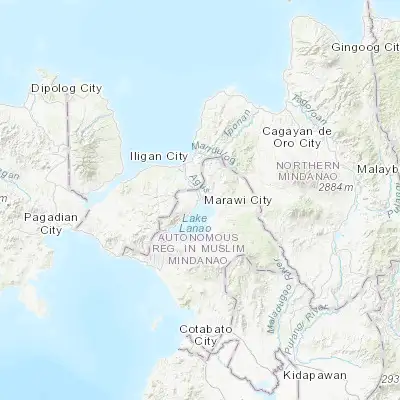 Map showing location of Marawi City (8.003400, 124.283950)