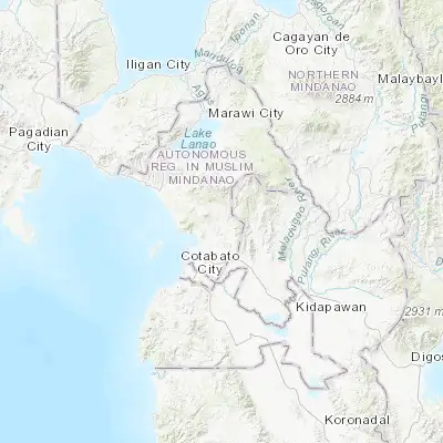 Map showing location of Mataya (7.471110, 124.371940)