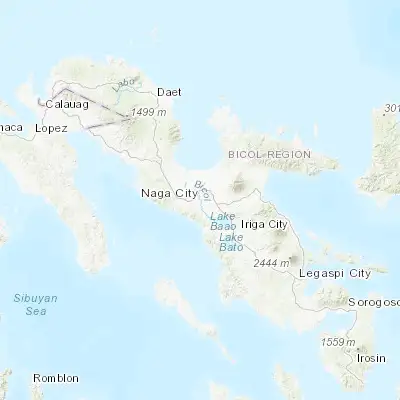 Map showing location of Minalabac (13.568700, 123.183800)