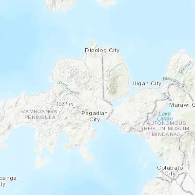 Map showing location of Molave (8.084400, 123.491000)