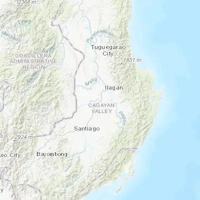 Map showing location of Naguilian (17.023150, 121.837040)
