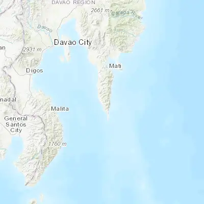 Map showing location of Nangan (6.472640, 126.124380)