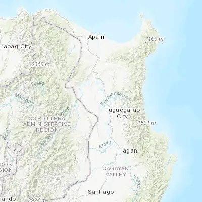 Map showing location of Nattapian (17.675360, 121.702960)