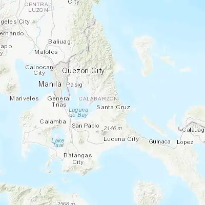 Map showing location of Paete (14.364700, 121.482900)