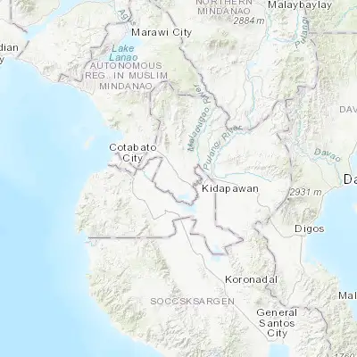 Map showing location of Pagangan (7.114440, 124.595280)