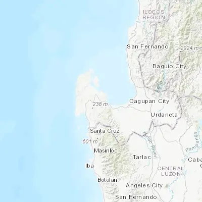 Map showing location of Paitan Este (16.085320, 120.031640)