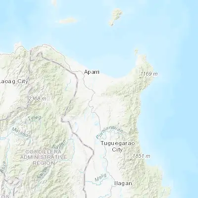 Map showing location of Palagao Norte (18.044060, 121.718710)