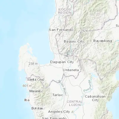 Map showing location of Palguyod (16.122700, 120.520000)
