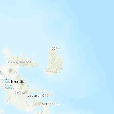 Map showing location of Panganiban (13.900330, 124.298160)