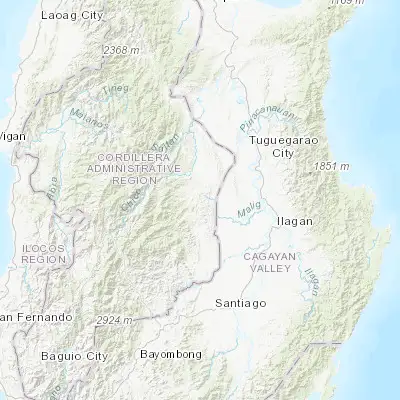 Map showing location of Paracelis (17.266670, 121.466670)