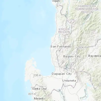 Map showing location of Paringao (16.571670, 120.324170)