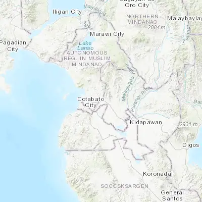 Map showing location of Pigcawayan (7.277220, 124.425560)