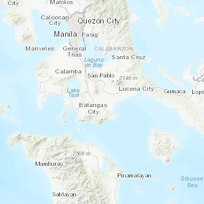 Map showing location of Pinagsibaan (13.834790, 121.321180)
