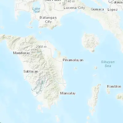 Map showing location of Pinamalayan (13.046030, 121.462050)