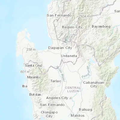 Map showing location of Pindangan Centro (15.860560, 120.551390)