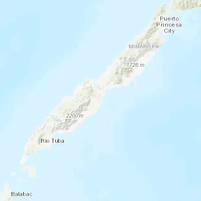 Map showing location of Punang (9.016900, 118.049500)